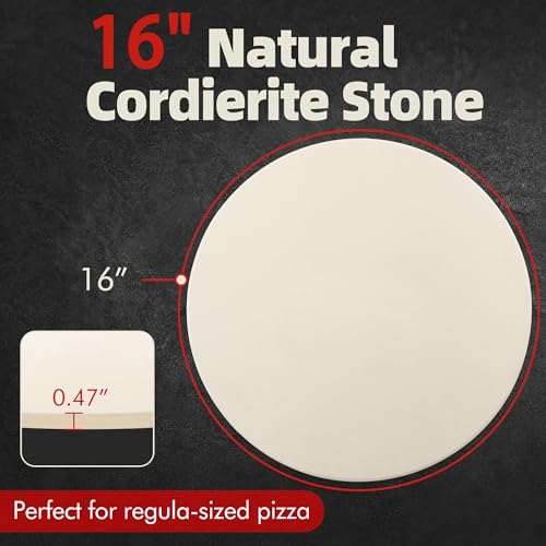 16" Round Pizza Stone (Dia 16" x 0.47")