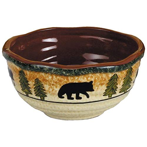 Rustic Bear 16 Piece Ceramic Dinnerware Set with Plates (Rustic Bear / 16 Piece)