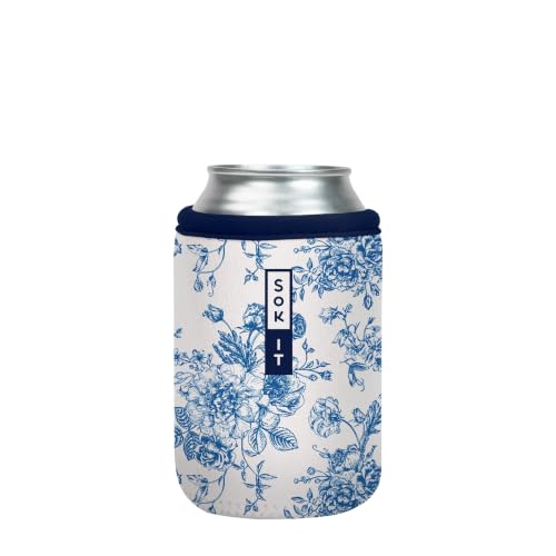 CanSok Sleeve for Beer & Soda Insulated Neoprene Cover (Like Fine China / 12oz Can Sleeve)
