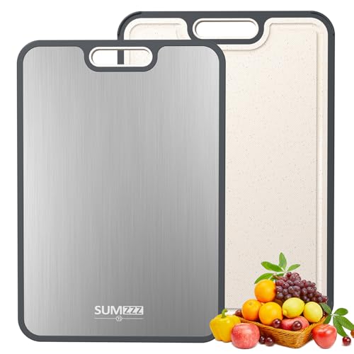 Titanium Cutting Board for Kitchen (Silver / 16"L x 11"W)