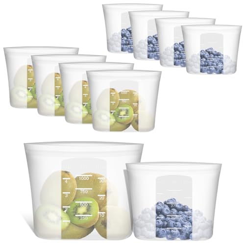 Reusable Sandwich & Snack Bags (Translucent | S+XS | 8 Pack)