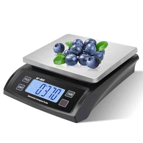 Large Digital Kitchen Scale 30kg (Stainless black)
