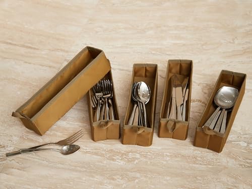 Flatware Storage Case with Removable Trays (Bronze Quilted Polyester / 15.5 x 11.5 x 3.5)