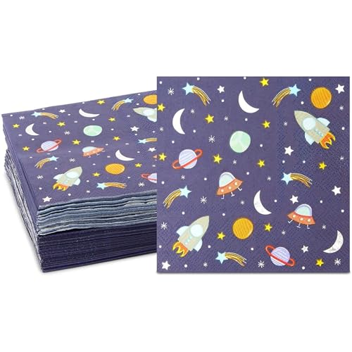 Rocket Ship Space Napkins (50 Pack)