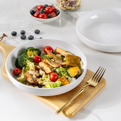 8.75'' Large Ceramic Pasta Bowls (White(8.75inch))