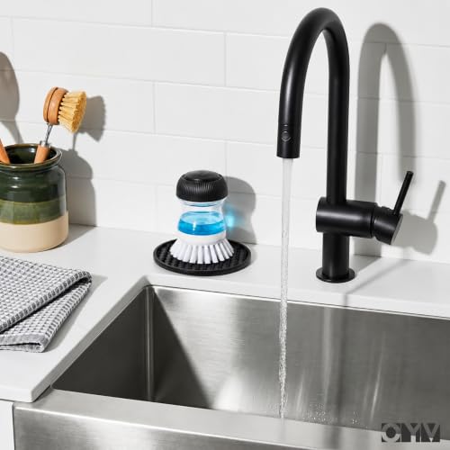 Soap Dispensing Palm Brush Set (White/Clear/Black)