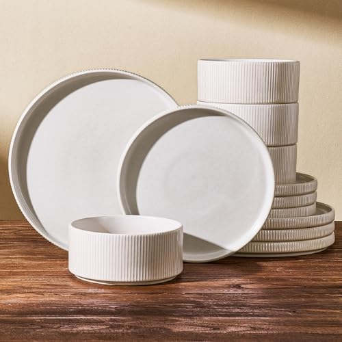 Dinnerware Set for 4 (Matte White)