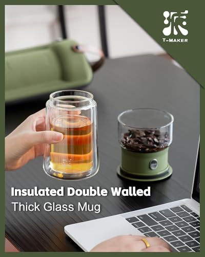 Modern Glass Infuser Teapot (05-Army Green / 9oz)