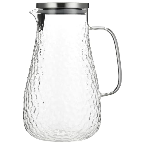 Pitcher Glass Pitcher with Handle and Lid