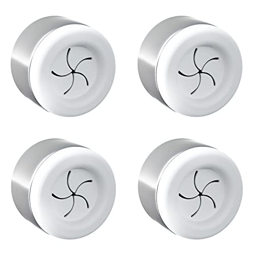 Set of 4 Premium Towel Holders for Bathroom (White)