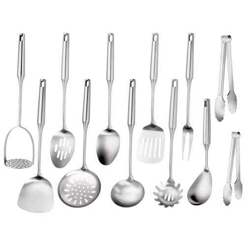 304 Stainless Steel Cooking Utensils Set (12 Count)