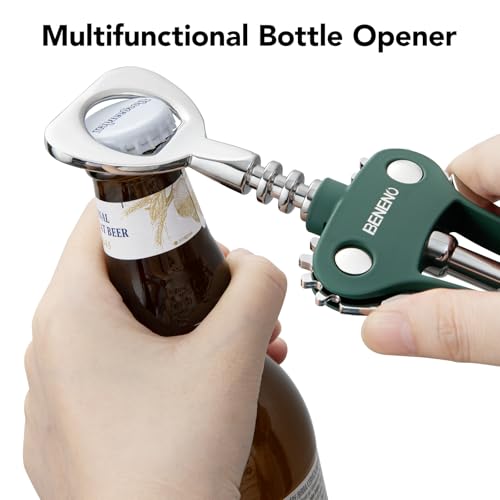 Wine Opener Premium Wing Corkscrew Wine Bottle Opener (Dark Green)