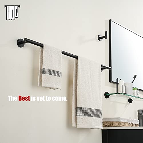 Black Bath Towel Bar (Black / 33 Inch)
