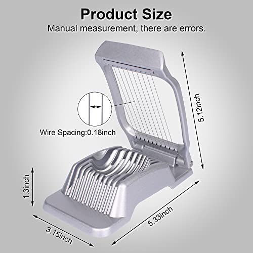 Egg Slicer for Hard Boiled Eggs Egg Cutter Strawberry Slicer Heavy Duty Aluminium Slicer Stainless Steel Wire Multipurpose Egg Slicer Dicer for Soft Fruit Mushroom