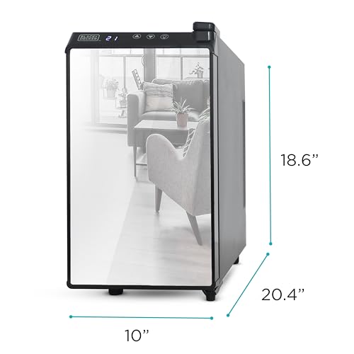 8 Bottle Thermoelectric Wine Chiller (8 Bottles / Mirrored Glass Door)
