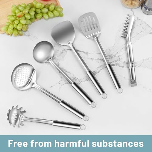 Stainless Steel Cooking Utensils Set (6P-Silver)