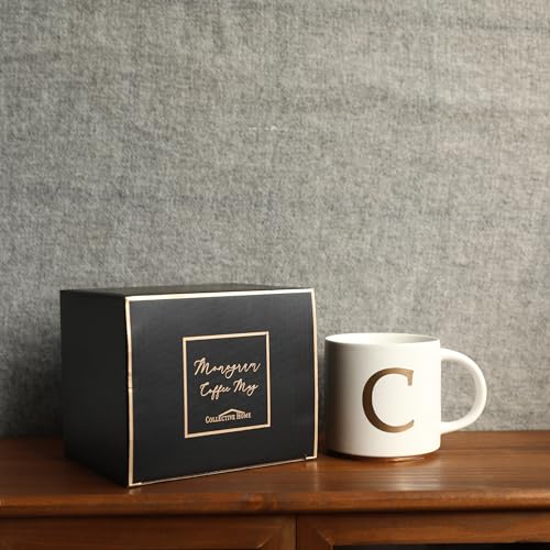 Monogram Ceramic Mugs (gold-C)