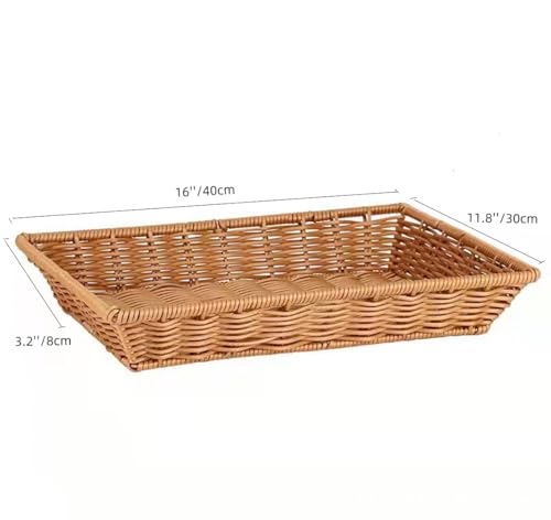 Poly Wicker Bread Basket (16 inches 2 Pack)