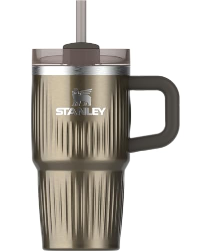 Quencher H2.0 Tumbler with Handle and Straw 20 oz (20 Ounces / Fluted Gunmetal Shine)