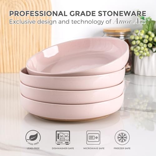 8.75'' Large Ceramic Pasta Bowls (Cloud Pink(8.75inch))