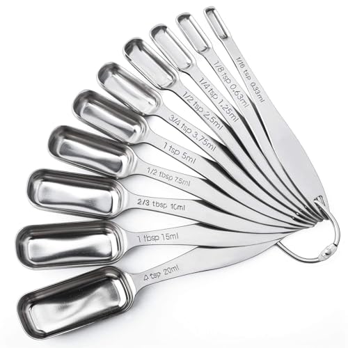 Stainless Steel Measuring Spoons Set of 10 (10 Count)