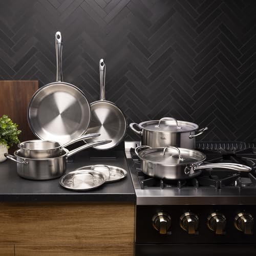 M5 Pro-Ply 5-ply Stainless Steel 10 Piece Cookware Set (10 Piece)