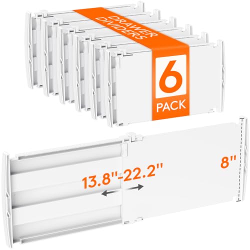 8" Tall Drawer Dividers (8"H, 13.8-22.2"L)