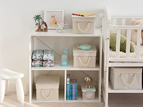 Storage Bins with Lids (Slub White / Small)