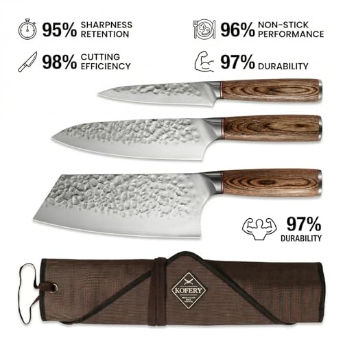 Forged High Carbon Steel Knife Set for Chefs & Grill Masters (5 Count)
