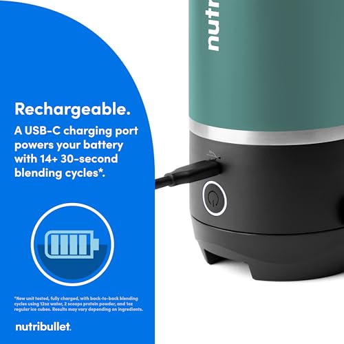 Flip Portable Blender with Insulated Cup (20 oz / Eucalyptus)