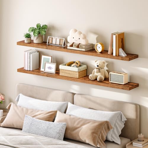 70.9" Floating Shelves for Wall (Rustic Brown / 70.9 Inches)