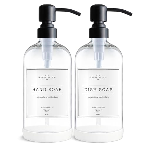 Clear Glass Soap Dispenser (Clear Bottle / Matte Black Pump)