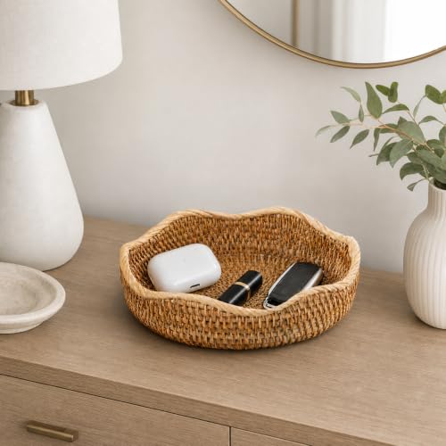 8.7'' × 2 .2'' Rattan Decorative Bowl