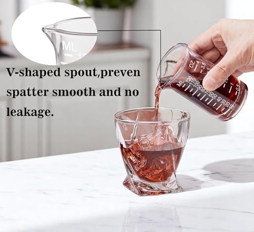 Ackers Shot Glass Etching Scale Measuring Cup 4 Ounce (White (Etching Scale))