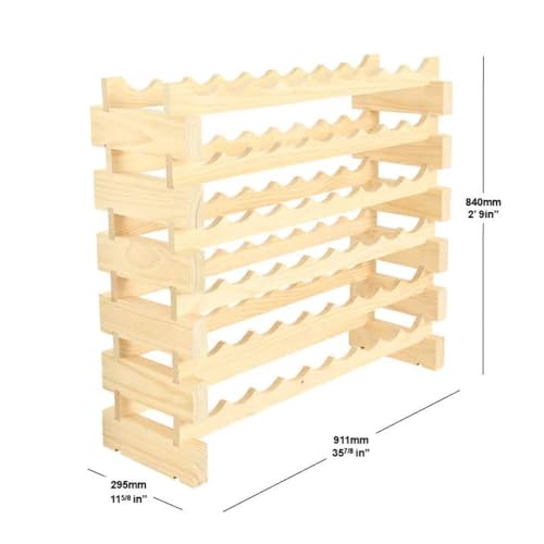 54 Bottle Wine Rack Dark Stain (Dark Stain)