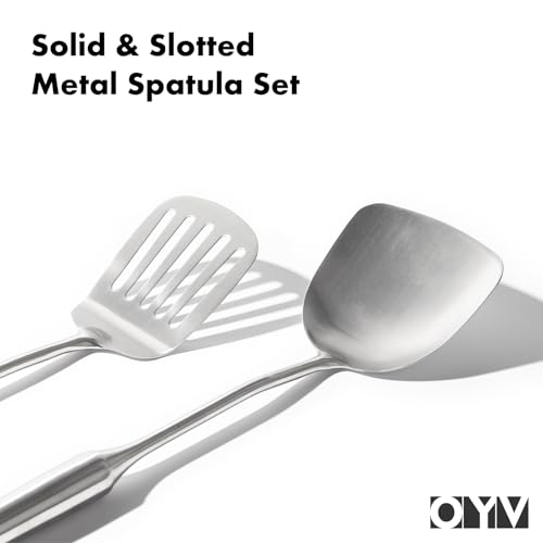 18 10 Stainless Steel Spatula Set (Brushed Silver)