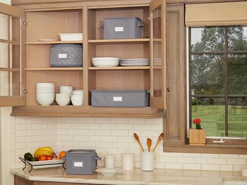 Flatware Storage Box with Removable Trays (Graphite Polyester / 15W x 11D x 3H)