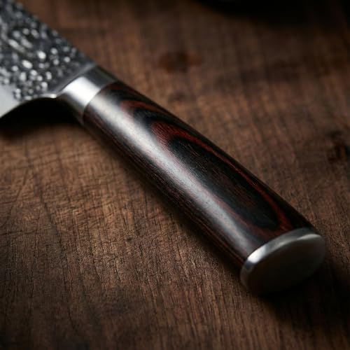 Nakiri Knife 7 Inch (Black with Espresso Brown)