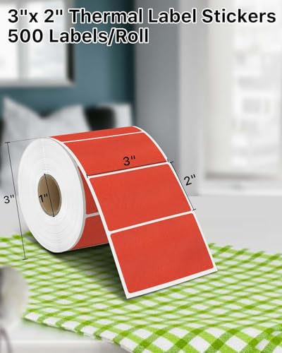 3" x 2" Thermal Labels (3"x2" / Red)