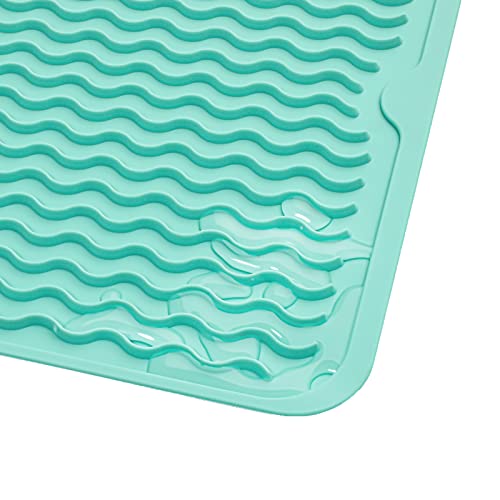 Silicone Dish Drying Mat (Mint / 16"L x 12"W)