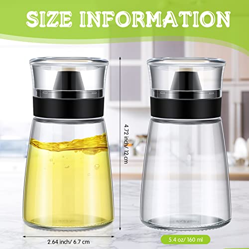 4 Pieces 5.4 oz Oil and Vinegar Dispenser Set with No Drip Tops