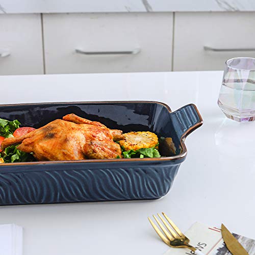 Bakeware Set Ceramic Baking Dish (Dark Blue)