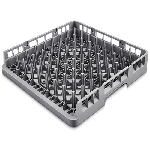 1 Pack Commercial Dishwasher Tray Rack (Gray / Peg Dish Opening)