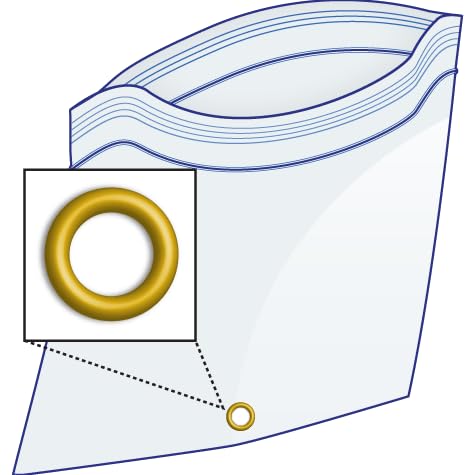 GPI 5" x 7" Reclosable Zip Bags with Bottom Hang (100 Count)