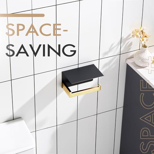 Toilet Paper Holders with Shelf Bathroom Toilet Paper Roll Holder Wall Mounted T