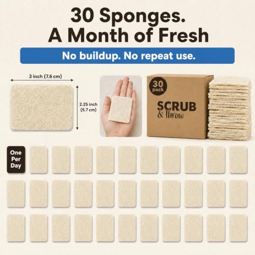 Loofah Scrub Sponge (30 Count)