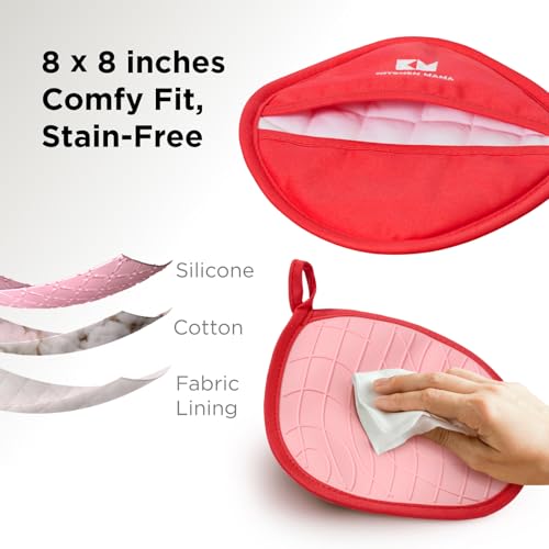 Silicone Pot Holders (Red)