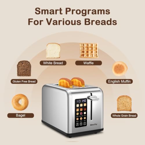 2 Slice Toaster Touch Screen 1.5" Wide Slot