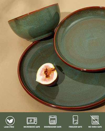 Ceramic Dinnerware Sets for 8 (Sage Green / Set (24pcs))