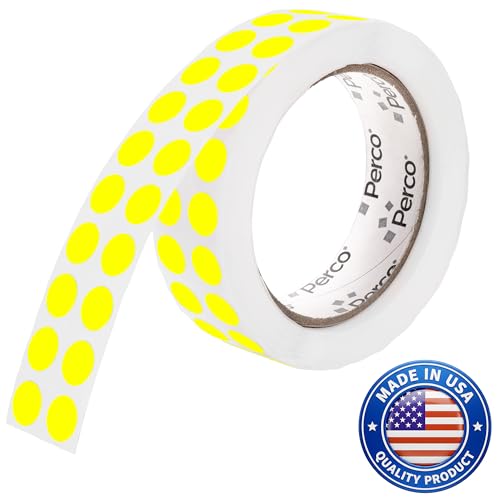 Neon Yellow Round Circle Dot Sticker 1 (Neon Yellow / 0.5 Inch)